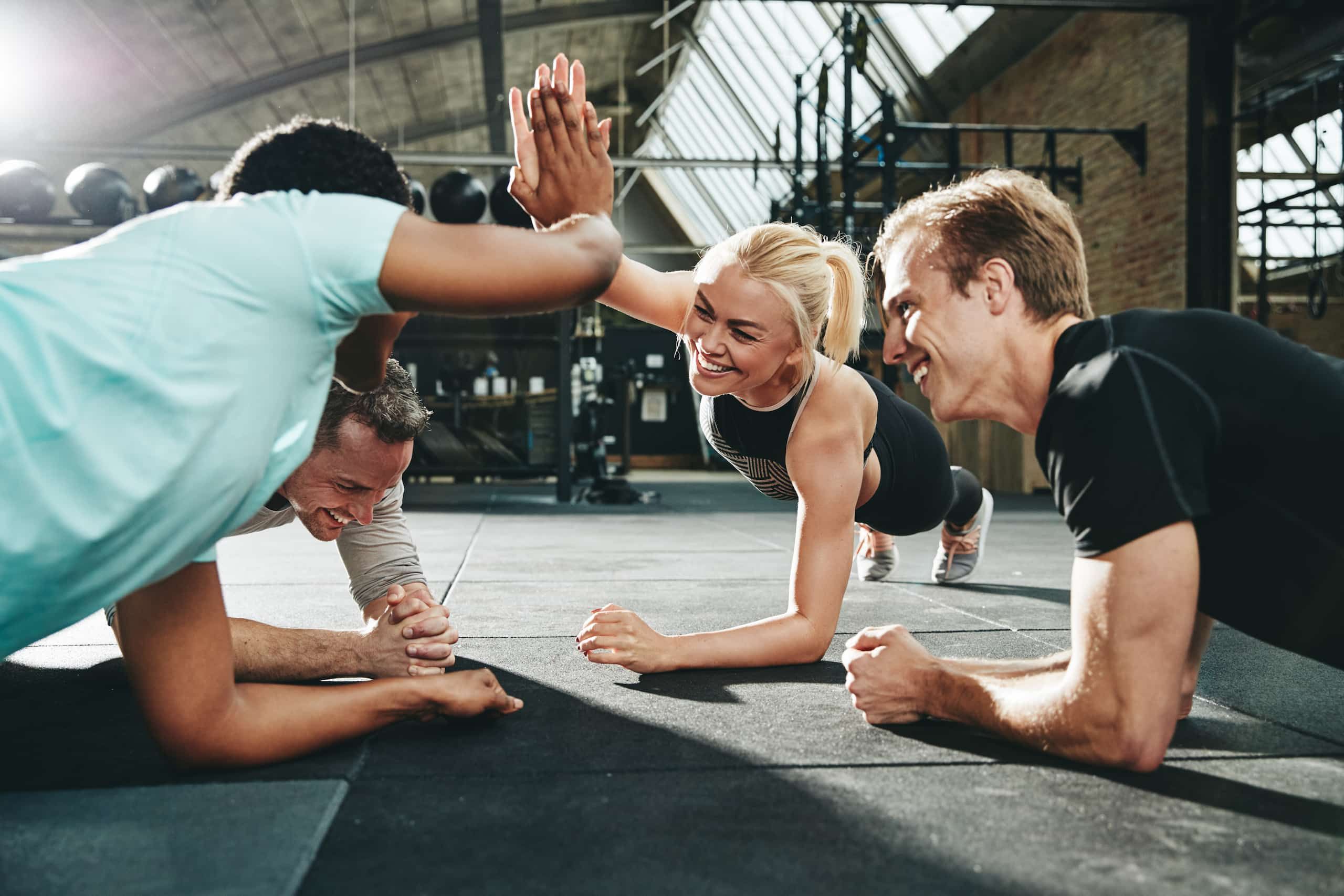 Trainingsgruppe Planks Adobestock 257469003